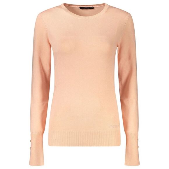 Guess Jeans Classic Long Sleeve Sweater Women Pink Sweaters
